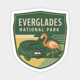 Everglades Wildlife Retro Magnet