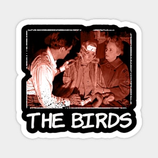 Hitchcock's Feathered Frenzy The Birds Movie Poster Tee Magnet