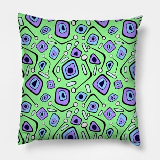 Abstract Pattern - Mint Green Pillow