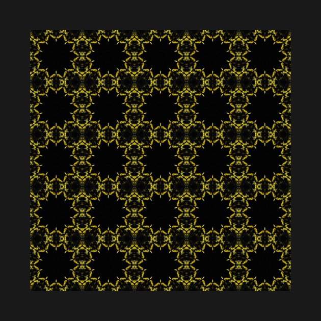 Yellow Chrysanthemum Light and Shadow Kaleidoscope pattern (Seamless) 15 by Swabcraft