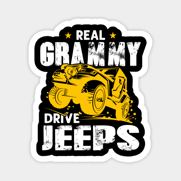 Real Grammy Drive Jeeps Jeep Men/Women/Kid Jeeps Lover Magnet by Nancie