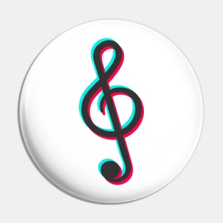 TikTok Music Sign Black Pin