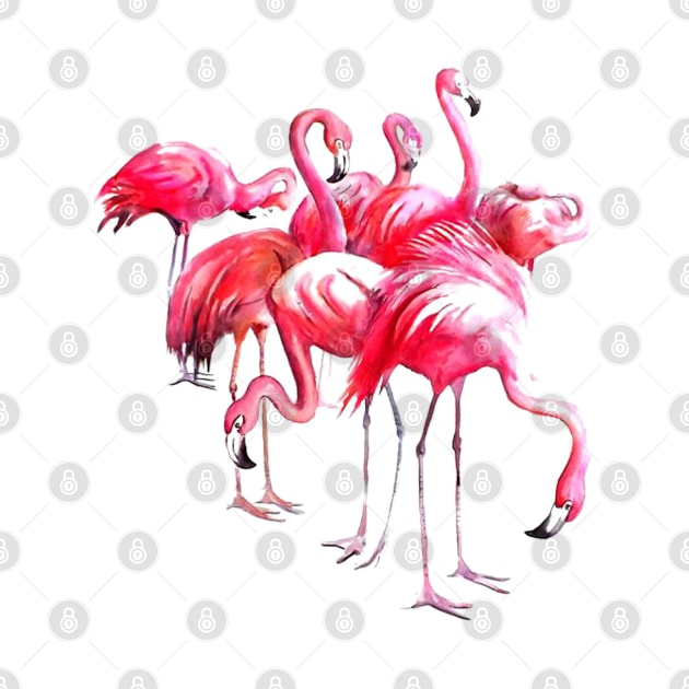 Flamingo's by Mendi Art