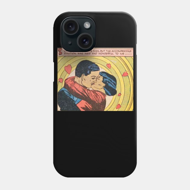 Comic book art black couple kissing Phone Case by Comic Dzyns