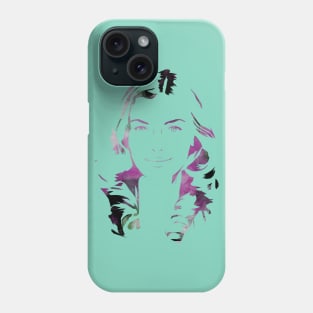 Purple Colour Spill Girl Phone Case