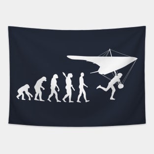 Evolution of the flying man (v1) Tapestry