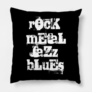 rock punk blues jazz lover Pillow