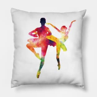 Dancing Couple Silhouettes Pillow