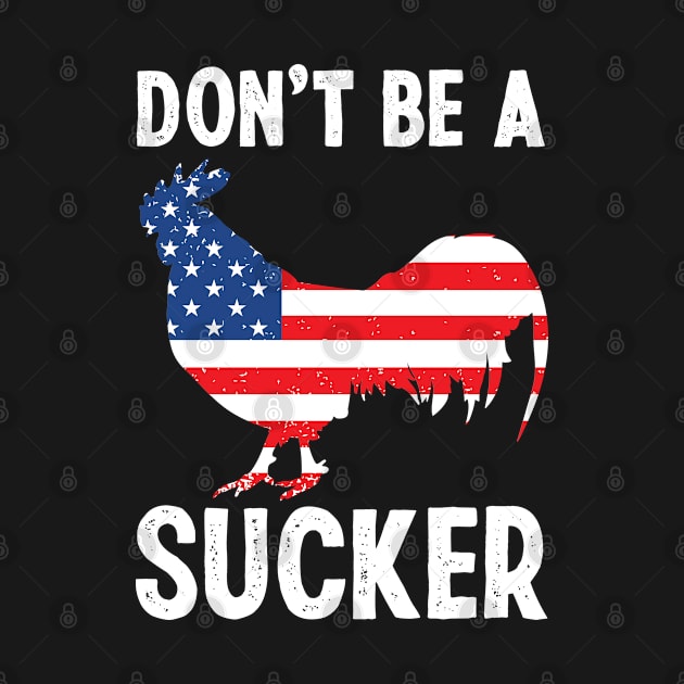 Funny July 4th Fourth of July Gift Chicken US Flag by qwertydesigns