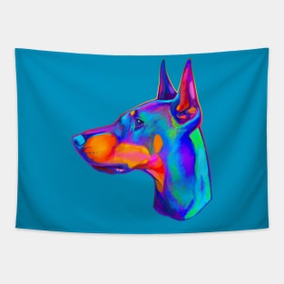 Doberman Pinscher in Colors Tapestry