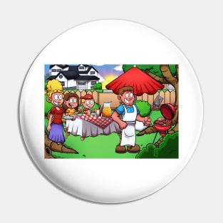 Family Barbecue Pin