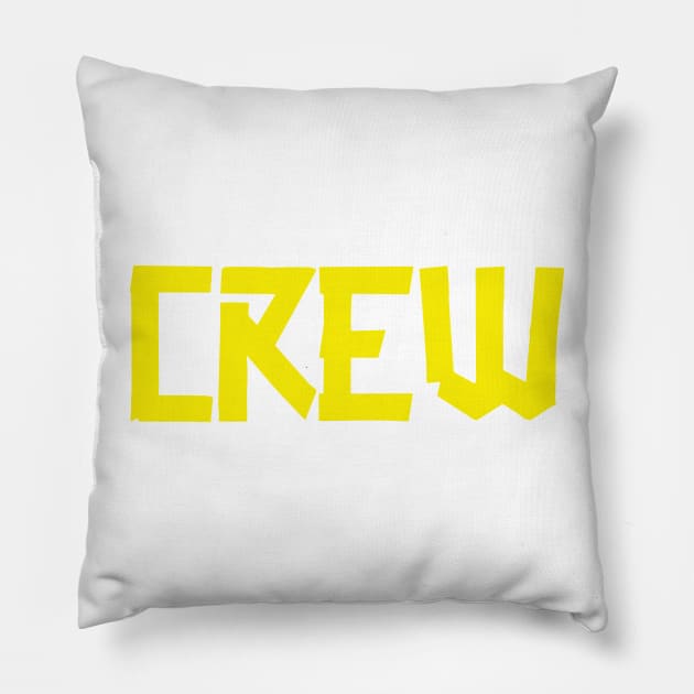 2 sides print- Gaffer Tape Technician- CREW Small Gaffer Yellow Pillow by sapphire seaside studio