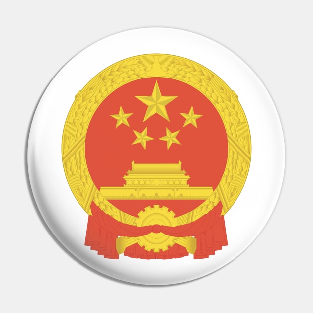 National Emblem of China Pin by Wickedcartoons