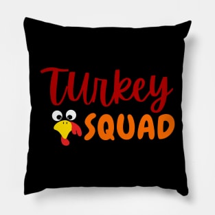 Thanksgiving Turkey Squad Pillow