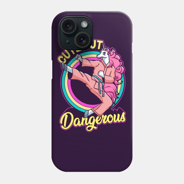 Cute But Dangerous! Funny Karate and Mixed Martial Arts Gift Phone Case by Jamrock Designs