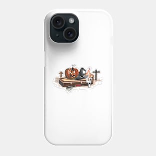 Spooky Pumpkin Hat Halloween Phone Case