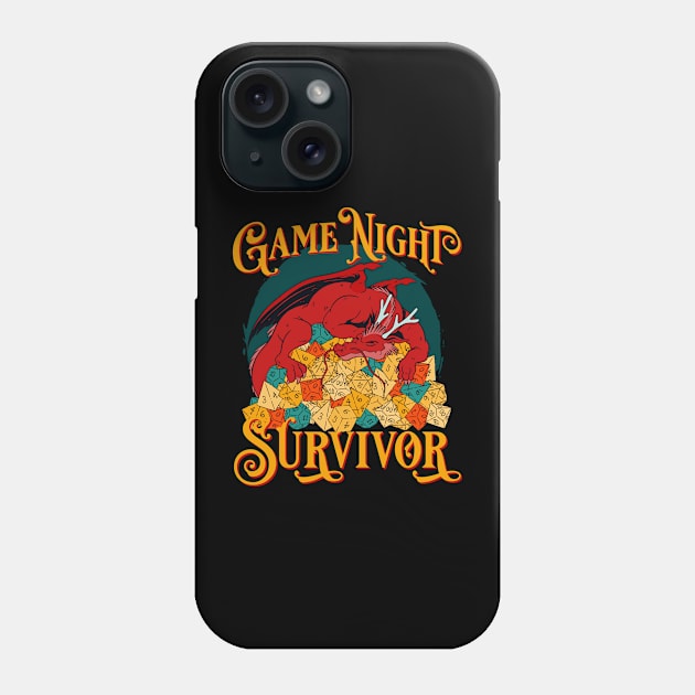Funny Family Board Night Game Host Dragon Lover Phone Case by Emmi Fox Designs