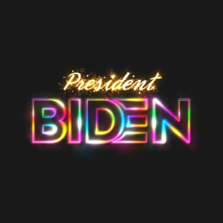 President Biden Rainbow Neo Sparkles T-Shirt