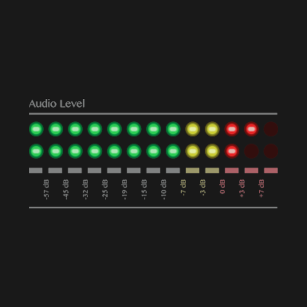 Audio level Audio Volume Meter TShirt TeePublic