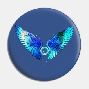 New Year Blue Angel Pin