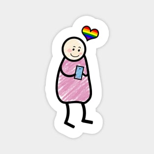 Stick Man Love Gay Pride Magnet