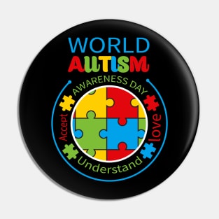 World autism - Awareness day - Puzzle Pin