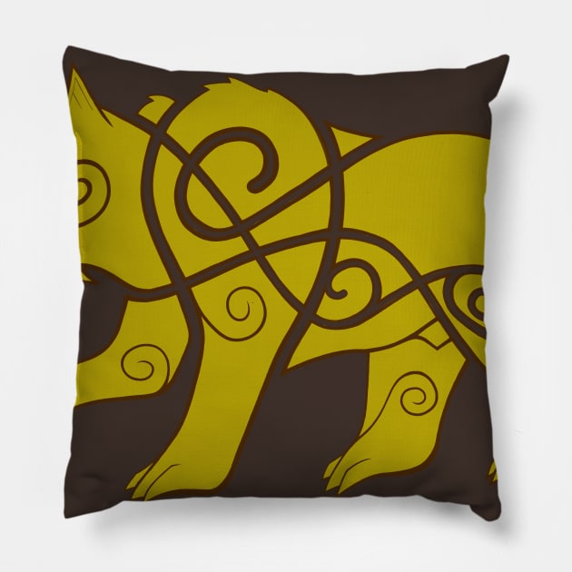 Runic Bear Pillow by DanielVind