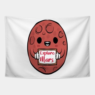 Red planet Day Tapestry