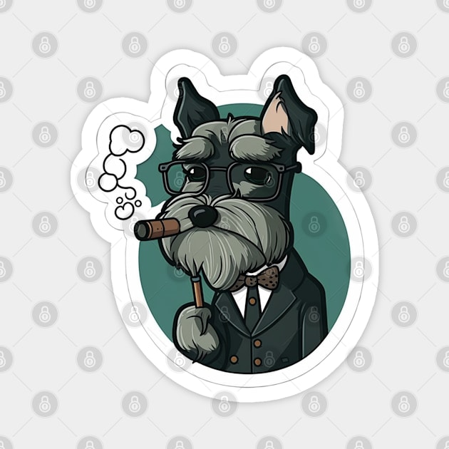 Professor Schnauzer Sticker - Schnauzer Series Magnet by SLMGames