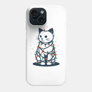 Christmas Cat Retro Minimal Phone Case