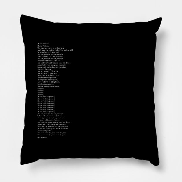 Awaken (lyrics) Pillow by Go Weed Go!