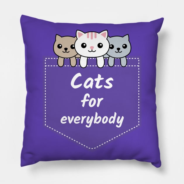 Cats For Everybody Pillow by MONMON-75