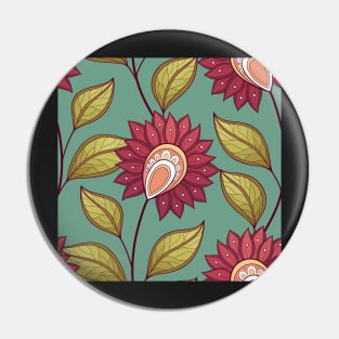 Spring Pattern with Floral Motifs Pin