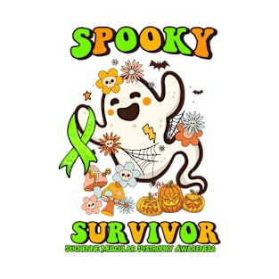 Duchenne Muscular Dystrophy Awareness - spooky survivor ghost retro halloween T-Shirt