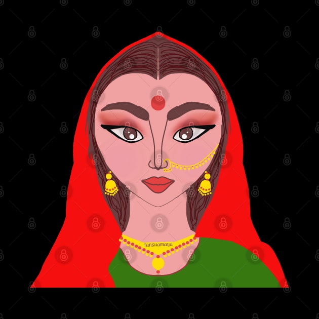 Indian Women Graphic Design by TANSHAMAYA