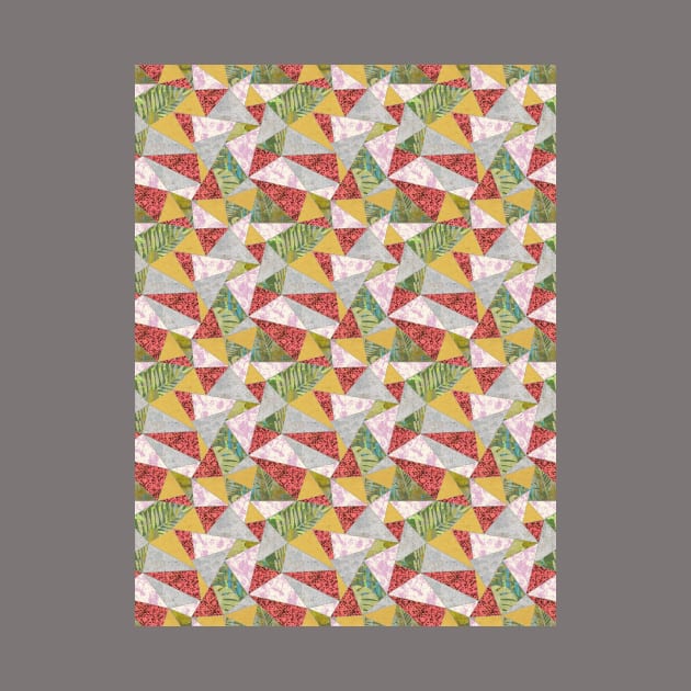 Pattern clash quilt triangle by Remotextiles