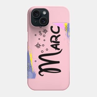 marc text logo my name t-shirt Phone Case