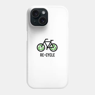 Recycle, bicycle with recycling sign, t-shirt, cyclist shirt Phone Case