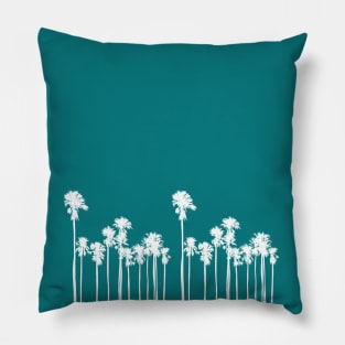 Summer vacation beach, tropical palm trees Pillow