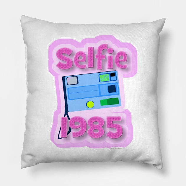 Selfie 1985 Funny Camera Retro Art Pillow by Tshirtfort