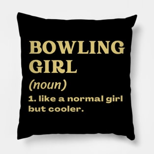 Bowling Girl Pillow