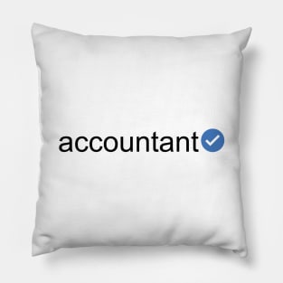 Verified Accountant (Black Text) Pillow