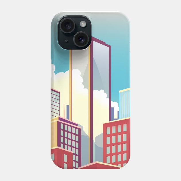 Cityscape skycrapers. Phone Case by nickemporium1