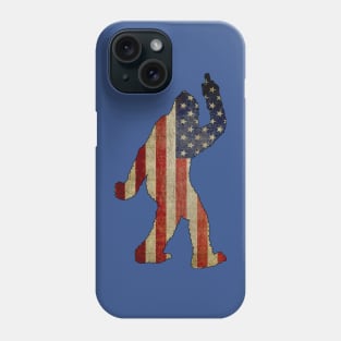 Bigfoot - Middle finger - American Flag Phone Case