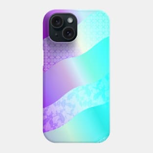 Purple and Aqua Wavy Stripes Phone Case