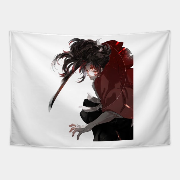 Sun Breath Master Yoriichi Tapestry by Valoka