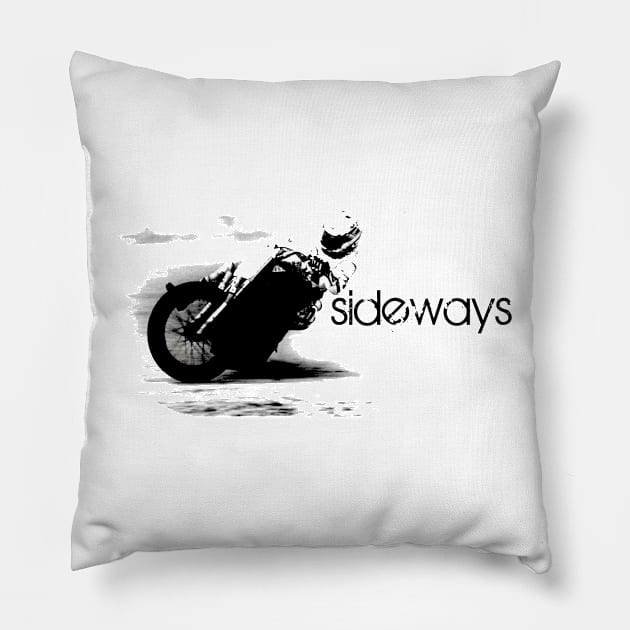 flat track - sideways Pillow by studio9teen