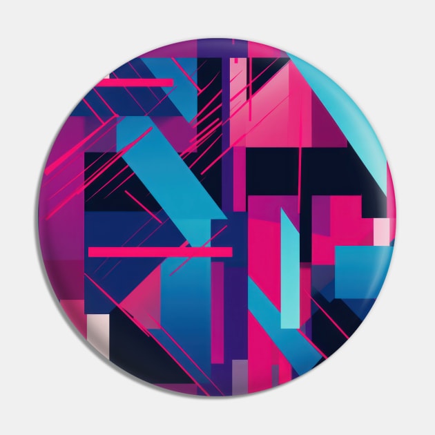 Cubist Harmony: Modern Geometric Dance in Pink, Blue, and Violet Pin by star trek fanart and more