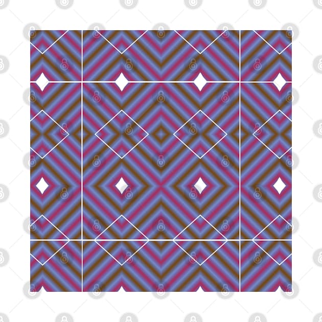 Grey and Purple Stripes Diamond Shape by aybe7elf