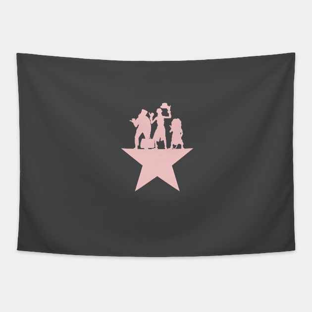 Hitchhiking Ghosts Hamilton Star Mashup Millennial Pink Tapestry by FandomTrading